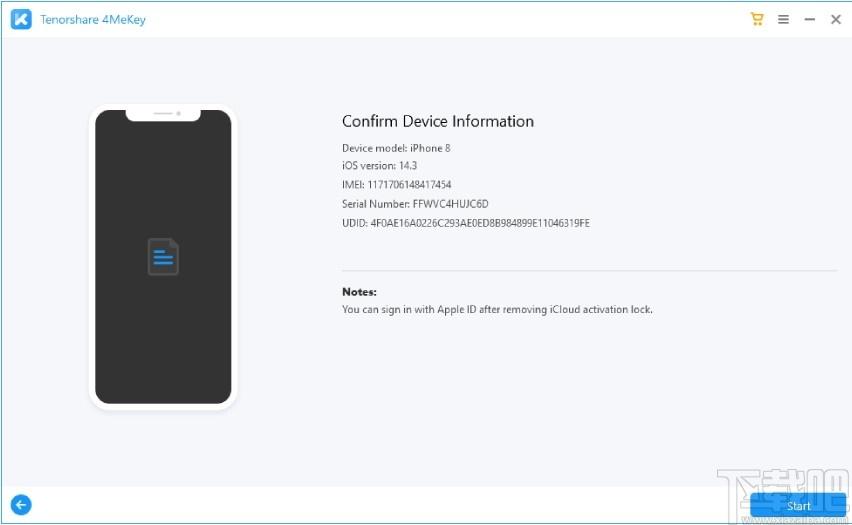 Tenorshare 4MeKey下载,ios密码恢复工具,系统软件,一键解锁