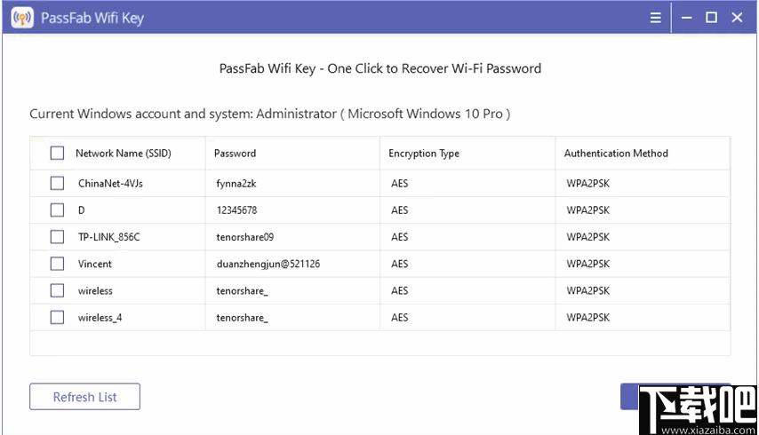 PassFab Wifi Key下载,密码恢复,解密软件,密码查看
