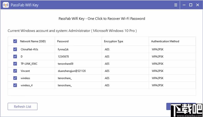 PassFab Wifi Key下载,密码恢复,解密软件,密码查看